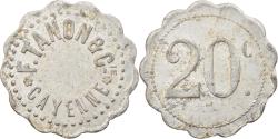 World Coins - token, FRENCH GUIANA, Cayenne, F. Tanon et Cie, 20 Centimes, c. 1928,