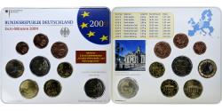 World Coins - GERMANY - FEDERAL REPUBLIC, Set 1 ct. - 2 Euro + 2€, Ludwigskirche, Coin card