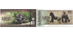 World Coins - Banknote, 1000 Francs, LA SAVANNA, UNC(65-70)