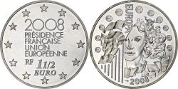 World Coins - France, 1 1/2 Euro, présidence de l'UE, 2008, Monnaie de Paris, BE,