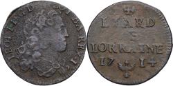 World Coins - Coin, German States, LORRAINE, Leopold Joseph, Liard, 1714, Nancy,