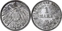 World Coins - Coin, GERMANY - EMPIRE, Wilhelm II, Mark, 1915, Karlsruhe,,Silver,KM 14