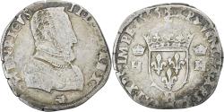 World Coins - France, Henri II, Teston, 1555, La Rochelle, Silver, , Gadoury:373a