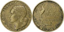 World Coins - France, 20 Francs, Guiraud, 1953, Beaumont - Le Roger, Cupro-Aluminium