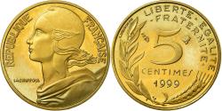World Coins - Coin, France, Marianne, 5 Centimes, 1999, Paris, Proof,