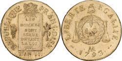 World Coins - France, Convention, Sol aux Balances, 1793 / AN II, Metz, Restrike, Copper