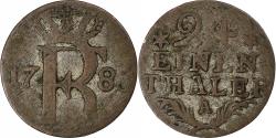 World Coins - Prussia, Friedrich II, 1/24 Thaler, 1783, Berlin, Billon,