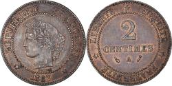 World Coins - Coin, France, Cérès, 2 Centimes, 1887, Paris, , Bronze, KM:827.1