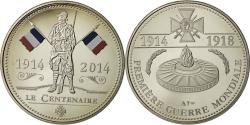 World Coins - France, Medal, Première Guerre Mondiale, Centenaire, , Copper-nickel
