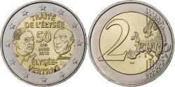 World Coins - France, 2 Euro, Élysée Treaty, 2013, Paris, Bi-Metallic,