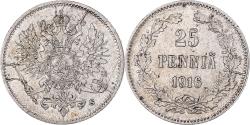 World Coins - Coin, Finland, Nicholas II, 25 Penniä, 1916, Helsinki, , Silver