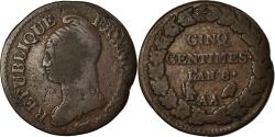 World Coins - Coin, France, Dupré, 5 Centimes, AN 8, Metz, , Bronze, KM:640.2