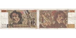 World Coins - France, 100 Francs, Delacroix, 1990, T.155, VF(20-25), Fayette:69.13d), KM:154d