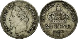 World Coins - Coin, France, Napoleon III, Napoléon III, 20 Centimes, 1866, Bordeaux