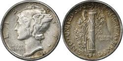 Us Coins - United States, Dime, Mercury Dime, 1945, U.S. Mint, Silver, , KM:140