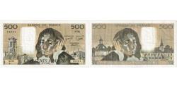 World Coins - France, 500 Francs, Pascal, 1978-10-05, M.96, EF(40-45)