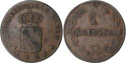 World Coins - German States, BADEN, Ludwig I, Kreuzer, 1825, Copper, , KM:183