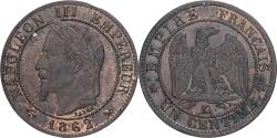World Coins - France, Napoleon III, 1 Centime, 1862, Bordeaux, Bronze, , Gadoury:87