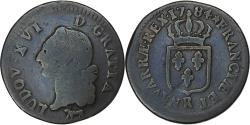 World Coins - France, Louis XVI, Sol, 1784, Orléans, Copper, , Gadoury:350