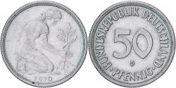World Coins - Federal Republic of Germany, 50 Pfennig, 1970, Munich, Copper-nickel,