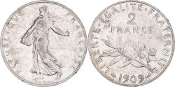 World Coins - Coin, France, Semeuse, 2 Francs, 1909, Paris, , Silver, KM:845.1