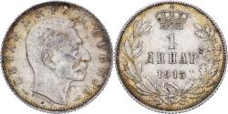 World Coins - Serbia, Peter I, Dinar, 1915, Paris, Silver, , KM:25.3