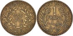 World Coins - Coin, Tunisia, Anonymous, Franc, 1926, Paris, , Aluminum-Bronze
