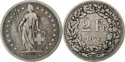 World Coins - Switzerland, 2 Francs, 1878, Bern, , Silver, KM:21