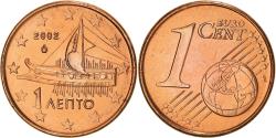 World Coins - Greece, Euro Cent, 2002, Athens, , Copper Plated Steel, KM:181