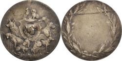 World Coins - France, Medal, Chiens, Société Canine, Silvered bronze, Cariat,
