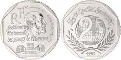 World Coins - Coin, France, René Cassin, 2 Francs, 1998, Monnaie de Paris, ESSAI,