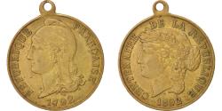 World Coins - France, Medal, French Third Republic centenary, History, 1892, , Brass