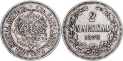 World Coins - Coin, Finland, Alexander II, 2 Markkaa, 1872, Helsinki, , Silver