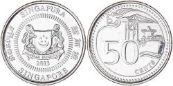 World Coins - Coin, Singapore, 50 Cents, 2013