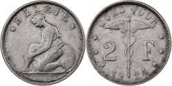 World Coins - Belgium, Albert I, 2 Francs, 2 Frank, 1924, Nickel, , KM:92