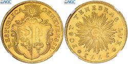 World Coins - Republic of Geneva, 3 Pistoles, 1771, Geneva, Very rare, Gold, NGC, , KM:84