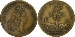 World Coins - France, Token, Louis XIV, Guerre de succession d’Espagne, Brass,