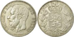World Coins - Coin, Belgium, Leopold II, 5 Francs, 5 Frank, 1867, , Silver, KM:24