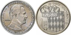 World Coins - Monaco, Rainier III, 1 Franc, 1975, MDP, série FDC, Nickel,