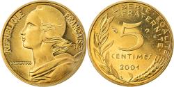 World Coins - Coin, France, Marianne, 5 Centimes, 2001, Paris, Proof, , Aluminum-Bronze