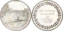 World Coins - France, Medal, Peinture, Max Schmitt sur un Skiff, Thomas Eakins, Silver,