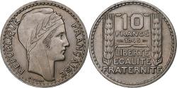 World Coins - France, 10 Francs, Turin, 1947, Paris, Rameaux courts, Copper-nickel,