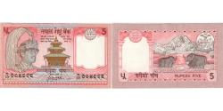 World Coins - Nepal, 5 Rupees, UNC(65-70)