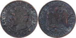 World Coins - France, Napoleon III, Centime, 1855, Bordeaux, Bronze, , Gadoury:86