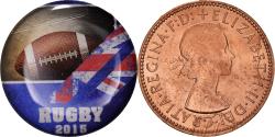 World Coins - Coin, Great Britain, Coupe du Monde de Rugby - 2015, 1/2 Penny, 2015, unofficial