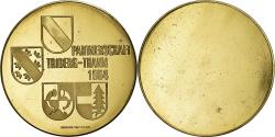 World Coins - Switzerland, Medal, Partnerschaft Triberg-Thann, 1964, Gilt Metal, Huguenin