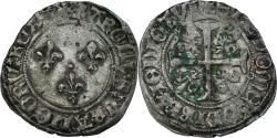 World Coins - Coin, France, Charles VII, Blanc aux trois lis, Tours, , Billon