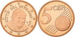 World Coins - VATICAN CITY, Benedict XVI, 5 Euro Cent, Proof, 2010, Rome, Copper Plated Steel