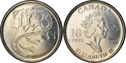World Coins - Coin, Canada, Elizabeth II, 10 Cents, 2001, Royal Canadian Mint, , Nickel