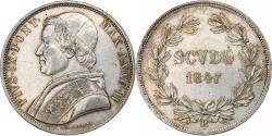 World Coins - Papal States, Pius IX, Scudo, 1847, Rome, Silver, , KM:1336.1